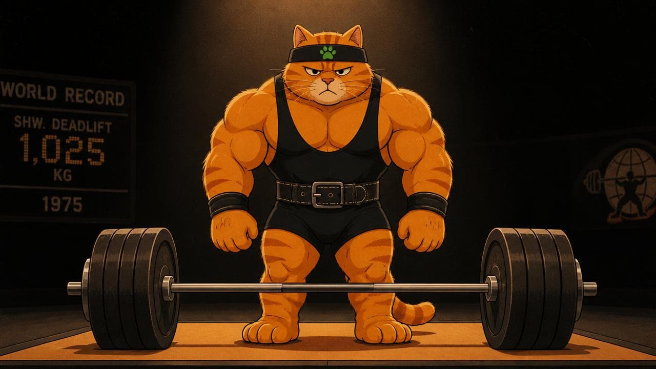 SwOLe Cat on the lifting platform